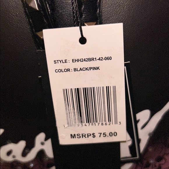 NEW!! Ed Hardy Black and Pink Shoulder Bag - Picture 4 of 4